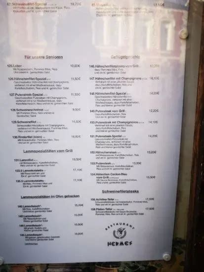 Menu at Hermes. Das Besondere Restaurant, Viersen, .